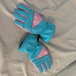 Vibrant Pink and Blue Kids' Mittens